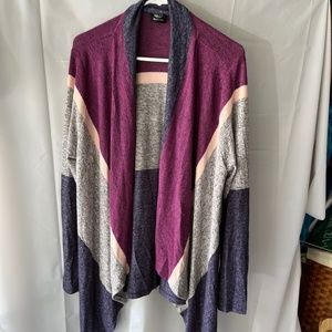 Bobeau Striped Cardigan